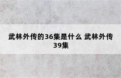 武林外传的36集是什么 武林外传39集